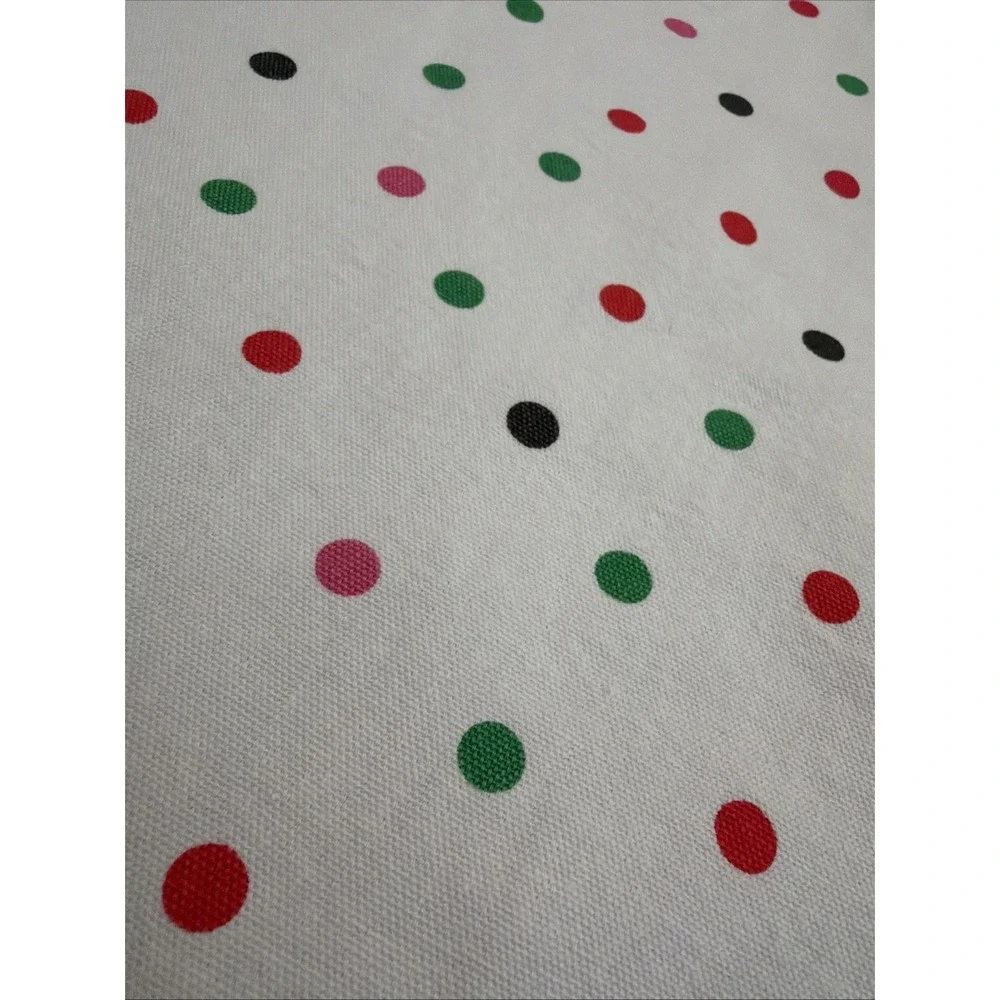Kate Spade CONFETTI Multi Color Polka Dot Cotton Tablecloth 68